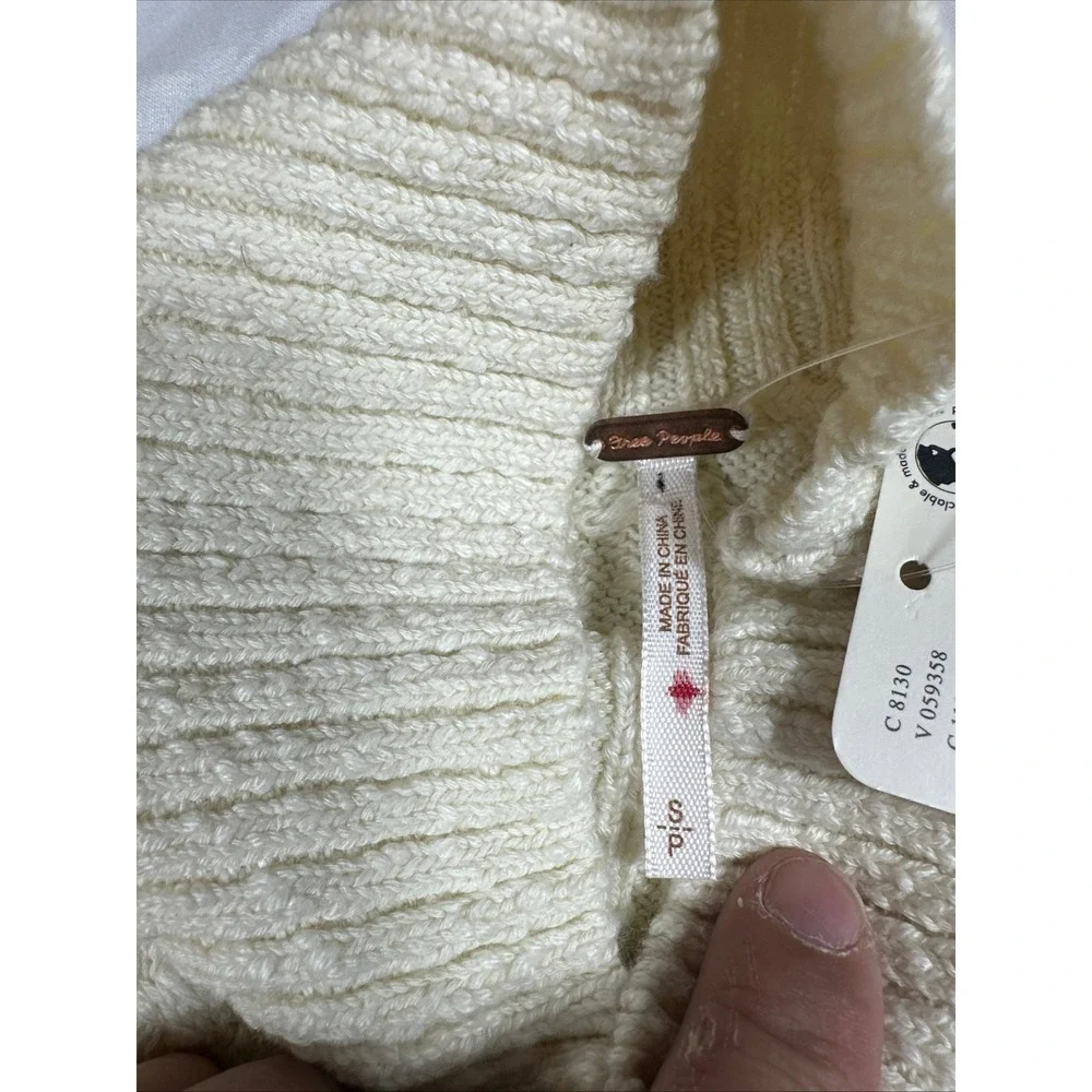 Free People Ivory Knit Vest Mini Skirt Set‎ Sleeveless Turtleneck Small